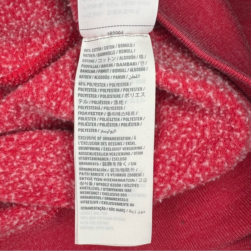 Abercrombie & Fitch Muscle Full Zip Red Hooded Sweatshirt Y2K Mens Large - Picture 7 of 9